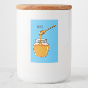 Honey Cartoon Illustration Lebensmitteletikett