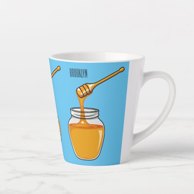 Honey Cartoon Illustration Milchtasse (Rechts)