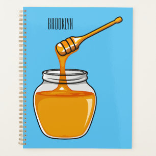Honey Cartoon Illustration Planer