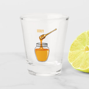 Honey Cartoon Illustration Schnapsglas