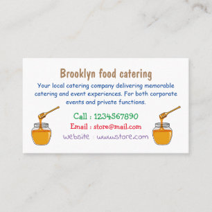 Honey Cartoon Illustration Visitenkarte