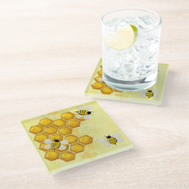 Honey Comb 3D Whimsey Glasuntersetzer