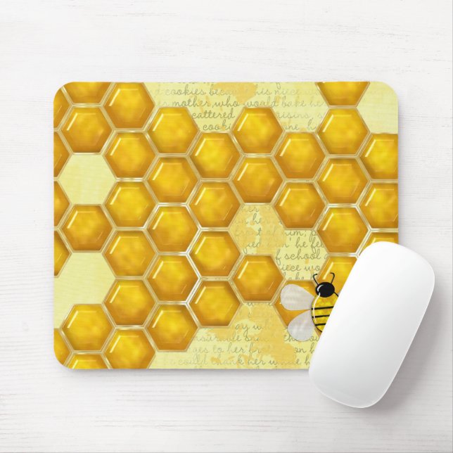 Honey Comb 3D Whimsey Mousepad (Mit Mouse)