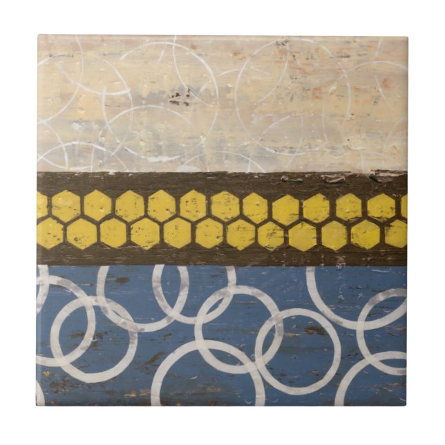 Honey Comb Abstrakt I Fliese (Vorderseite)