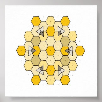 Honey Comb Rangoli Poster