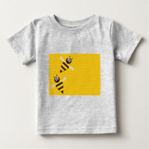 Honey Comb Yellow Gold Bees Art Baby T-shirt
