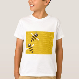 Honey Comb Yellow Gold Bees Art T-Shirt