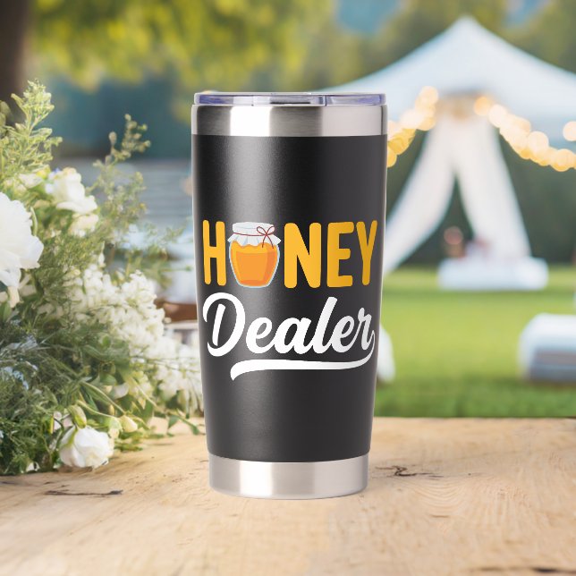Honey Dealer Beekeeper Honeycomb Beekeeping Queen  Thermobecher (Hochzeit (gedreht))