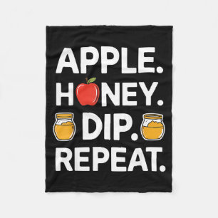 Honey Dip Repeat Lustiges Rosh Hashanah Jüdisches Fleecedecke