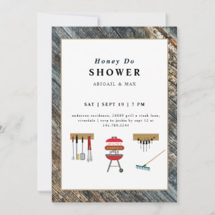 Honey Do BBQ Paare Hochzeitsdusche Einladung