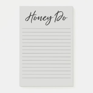 Honey Do List Grau Notepad Post-it Klebezettel