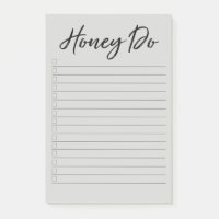 Honey Do List mit Checkboxen Grau Notepad