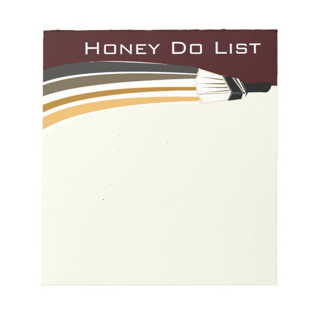 Honey Do List mit Paint Brush Notizblock (Vorderseite)