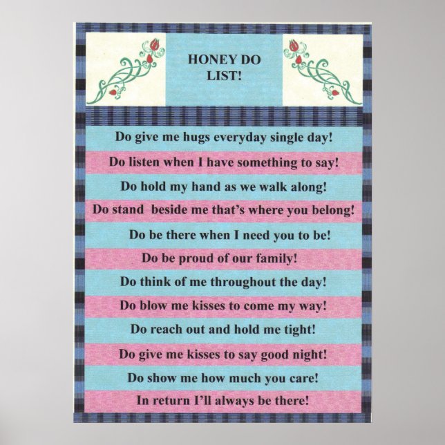 HONEY DO LIST! POSTER (Vorne)