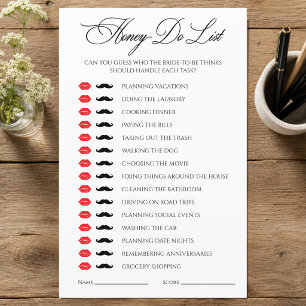 Honey-Do-Liste Brautparty-Spiel