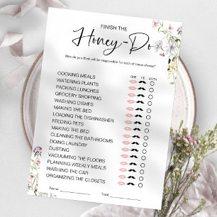 Honey Do Liste Brautparty-Spiel Einladung