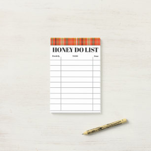 Honey-Do-Liste für Heim- und Familientätigkeiten O Post-it Klebezettel