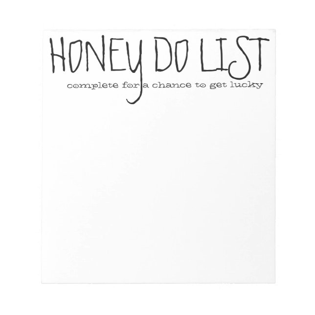 Honey-Do-Liste Notizblock (Vorderseite)