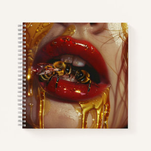Honey Drip Beauty – Sinnliche goldene Porträts von Notizbuch