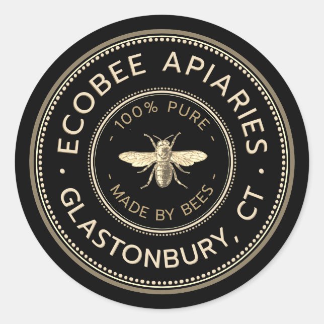 Honey French Bewerbungssticker Runder Aufkleber (Vorderseite)