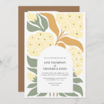 Honey Garden Abstract Floral Modern Spring Wedding