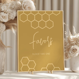 Honey Golden Beige Baby Duwer Lieblings-Schild Poster