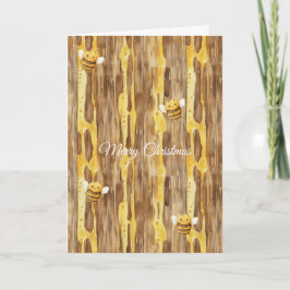 Honey Happy Bees Christmas Karte