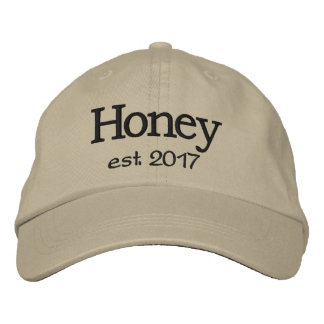 Honey Hat - Black Stitching Bestickte Baseballkappe