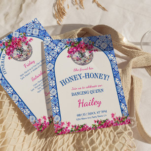 Honey Honey Dancing Queen Junggesellinnen-Wochenen Einladung