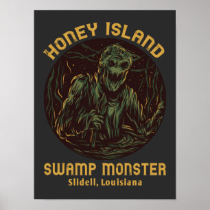 Honey Island Swamp Monster Cryptid Poster