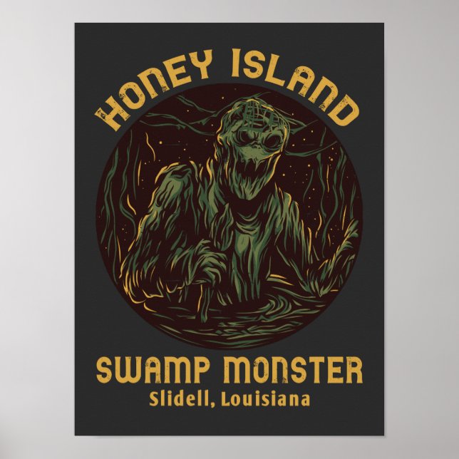 Honey Island Swamp Monster Cryptid Poster (Vorne)