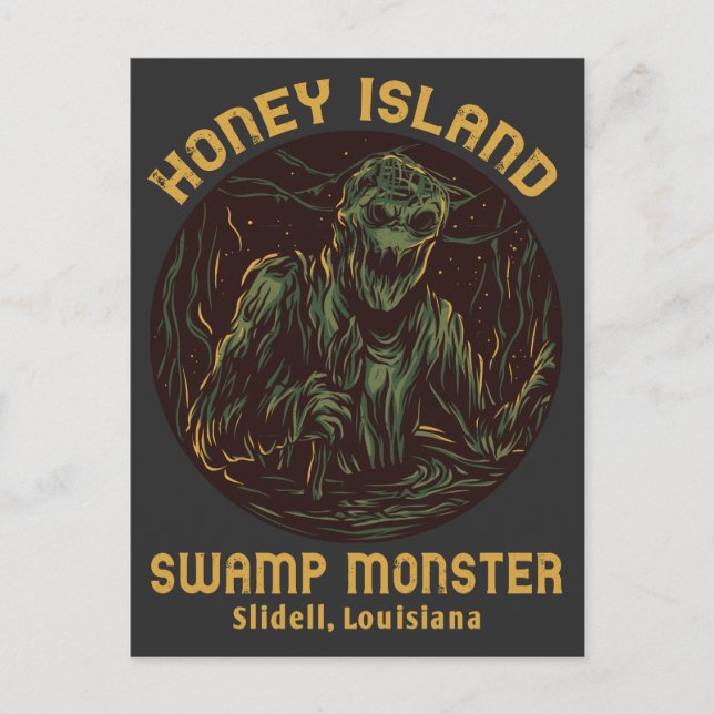Honey Island Swamp Monster Cryptid Postkarte (Vorderseite)