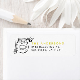 Honey Jar & Bees Return Address