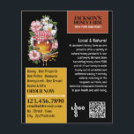 Honey Jar - Beeyard, Honigfarm Advertising Flyer<br><div class="desc">Honey Jar - Beeyard,  Honey Farm Werbung Flyer durch den Business Card Store.</div>
