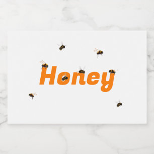Honey Jar Food Label Set Lebensmitteletikett