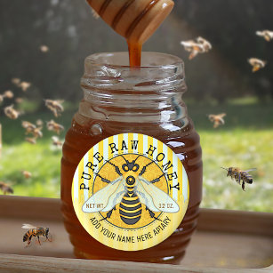 Honey Jar Honeybee Honeycomb Bee Apiary Business Etiketten