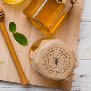 Honey Jar   Honigbiene Honeycomb Bee Apiary Gummistempel