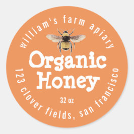 Honey Jar Label Honeybee Runder Aufkleber