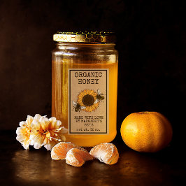 Honey Jar Labels Honeybee Honeycomb Bee Apiary Rechteckiger Aufkleber