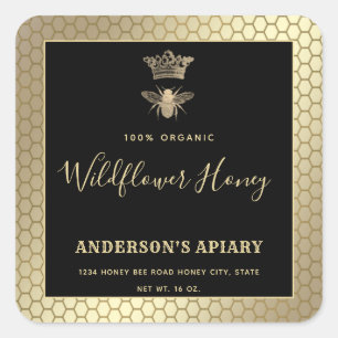 Honey jar moderne Drehkönigin Quadratischer Aufkleber