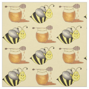 Honey Jar Pot Honeypot Bee Honeybee Bumblebee Stoff