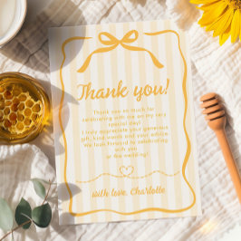 Honey-Junggesellinnenabschied Dankeskarte