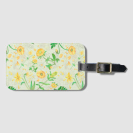 Honey Lemon Blume Moss Green Travel Tag Gepäckanhänger