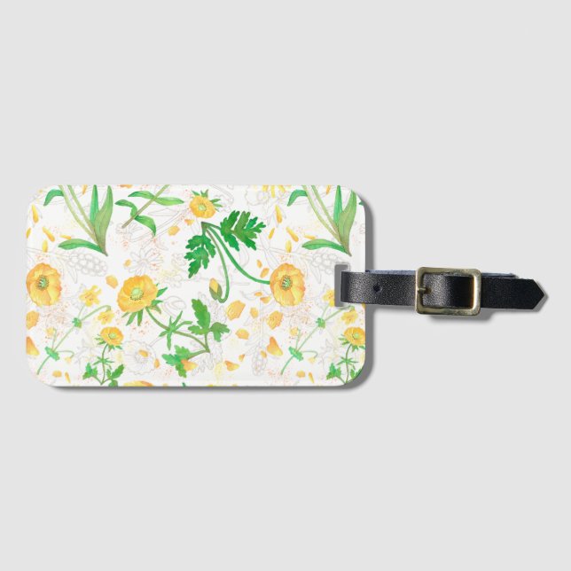 Honey Lemon Blume Snow White Travel Tag Gepäckanhänger (Vorderseite (Horizontal))