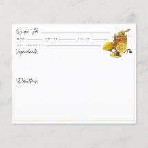 Honey Lemon Rezept Card