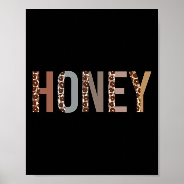 Honey Leopard Print Mama Niedlich Mütter Day Funny Poster (Vorne)