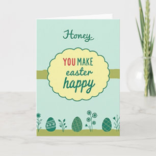 Honey Make Easter Happy Karte