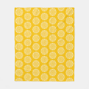 Honey Mandala Fleecedecke