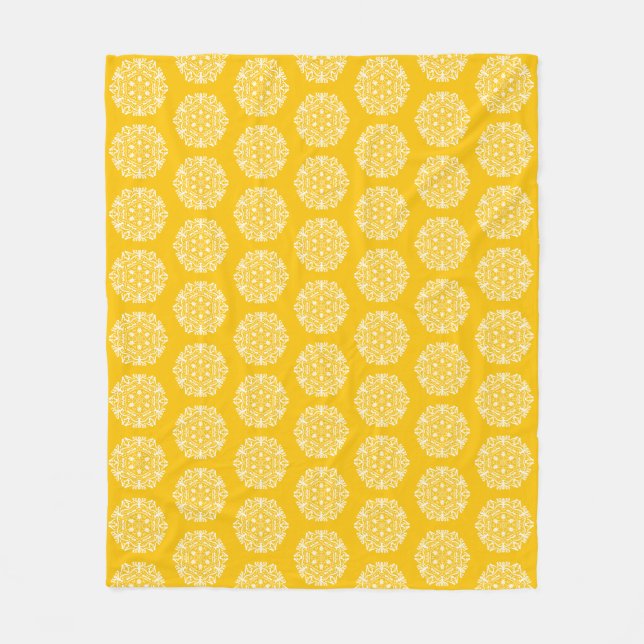 Honey Mandala Fleecedecke (Vorderseite)