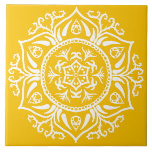 Honey Mandala Fliese
